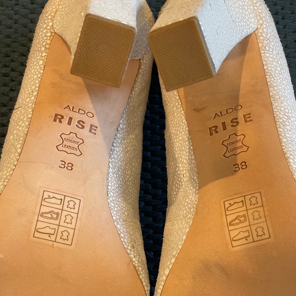 Aldo Rise x Preen by Thornton Bregazzu Pravda Leather Suede Pump 7.5 38 - Picture 6 of 12